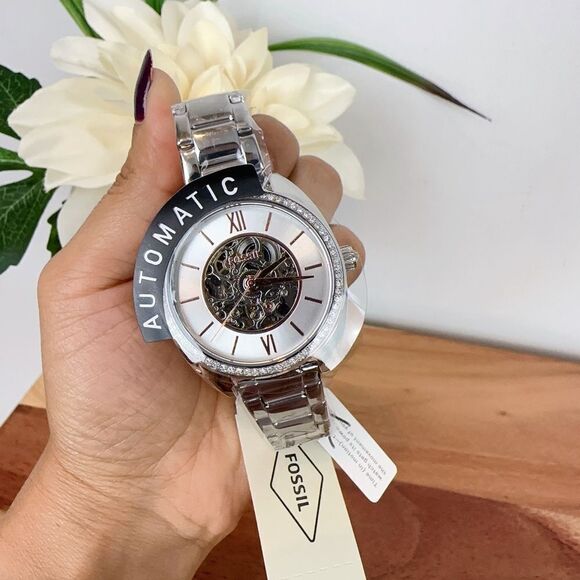 NWT Fossil Vale Automatic Stainless Steel Watch - Picture 5 of 5